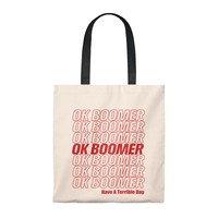 Sac fourre-tout en toile écologique et recyclable avec motif lettres, taille moyenne, poignée longue pour les courses et l'utilisation en supermarché
