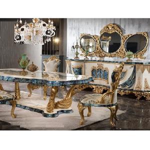 Juego de Muebles de Comedor de Madera de Teca Moderna con un Aspecto Majestuoso Único, Mesa de Comedor de Artesanía India - Product Image 1