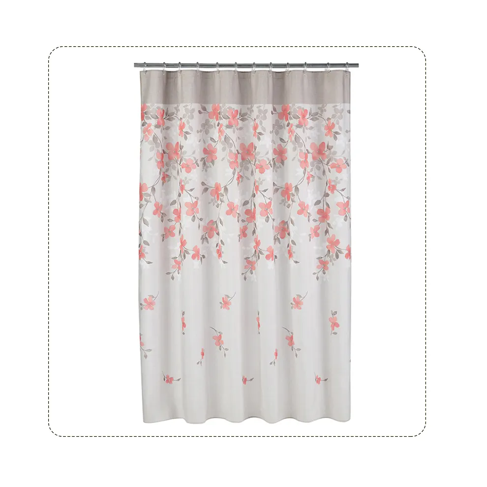 最高品質のデザイナーシャワーカーテンカスタマイズされた新しいパターン綿100% シャワーカーテン