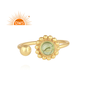 925 Sterling Silver Natural Peridot Gemstone <b>Adjustable</b> <b>Ring</b> For Women Jewelry For Women Gift For Her - Product Image 1