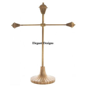 Support de bijoux en métal à deux niveaux, couleur personnalisée, fait à la main, Base carrée, vente en gros, support de bijoux de luxe élégant - Product Image 6