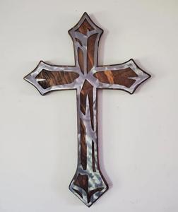 Arte de Pared Cruzado 2022, Nuevo Letrero Rústico de Madera y Metal, Decoración de Pared con Fe Cristiana, Decoración de Pared para el Hogar o Bar - Product Image 3