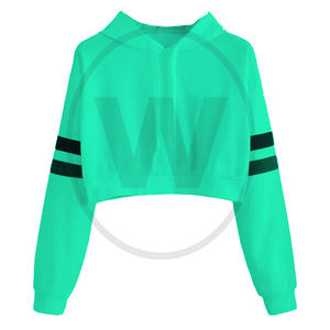 Nuevo diseño de las mujeres de la moda de cultivos superior empate tinte deporte Sudadera con capucha Top Sudadera con capucha - Product Image 1