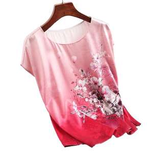 2022การออกแบบล่าสุดที่มีคุณภาพดีหญิงสาวผู้หญิงเสื้อยืดเสื้อผ้าปริมาณสบายๆ XXXL เวลา ODM - Product Image 5