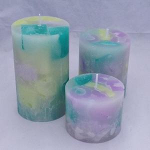เทียนพาราฟินทรงเสาในขวดแก้วหลากสีสำหรับตกแต่งบ้าน - Product Image 3