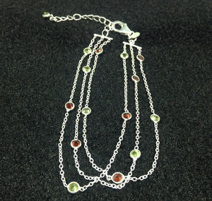 Moon girl — bracelet en argent Sterling 925 pour femmes, bijou unisexe, 3 chaînes, couleurs assorties, pour tous les jours, vente en gros - Product Image 1