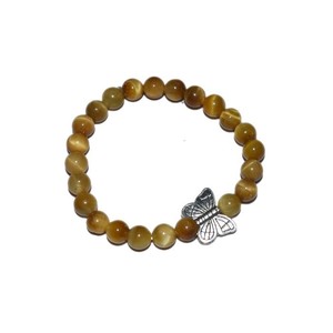 Lemon Tiger Gemstone <b>Bracelets</b> Butterfly Crystal Rhinestone Handmade <b>Healing</b> Classic Buddhism Unisex Low Price - Product Image 1
