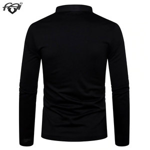 Camiseta de manga larga de gran tamaño para hombre de alta calidad 100% algodón tejido de punto informal transpirable Anti-Pilling secado rápido - Product Image 3