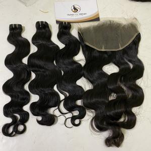 3 faisceaux De Cheveux De Vague de Corps Avec Le bandeau De cheveux Humains, vague de Corps de cheveux humains faisceaux avec fermeture Vierge De Cheveux Humains Armure - Product Image 1