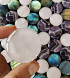 Cristal de quartz rose, pierres précieuses naturelles, grappe de perles, pierre décorative, fournisseur en gros, article cadeau, grappe de cristaux polis - Product Image 1