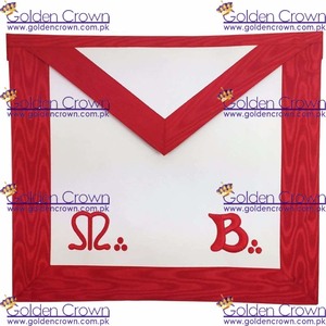 Tablier maçonnique en polyester motif carré brodé à la main avec logo personnalisé Tablier maçonnique en tissu fournisseur - Product Image 6