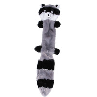 Jouets en peluche avec couineur, accessoires pour animaux, vente en gros, renard, écureuil, raton laveur, chien