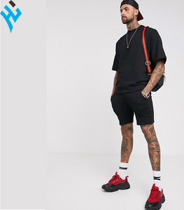 Huanhuzaima — short de Fitness noir pour hommes, décontracté, uni, personnalisé, nouveau Design, été - Product Image 5