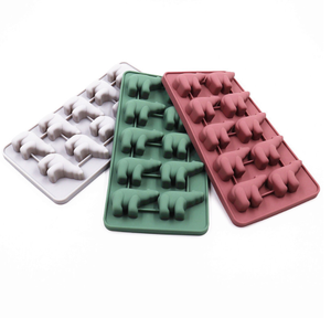 Dekorative 10-Fach Stapelbare Umweltfreundliche Silikon-Eiswürfelform mit Deckel Eisbär-Form Tiermuster <span class=keywords><strong>Greenkitchen</strong></span> Home Eiscreme - Product Image 6