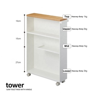 Chariot de rangement nordique en bois et métal, chariot de cuisine, avec roulettes, livraison gratuite - Product Image 5