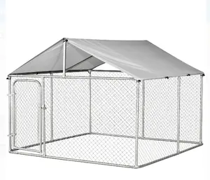 Lucky Dog 4-foot High 2-in-1 6.5-foot/ 10-foot Galvanized Chain Link Kennel