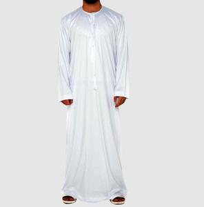 Traditional Muslim Clothing Custom <b>Thobes</b> Wholesale <b>Thobes</b> Custom Solid Color Daffah <b>Men's</b> Thobe - Product Image 4