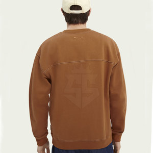 Sweat-shirts d'hiver à manches longues pour hommes en coton/polyester pull à col rond à carreaux respectueux de l'environnement et respirant - Product Image 2