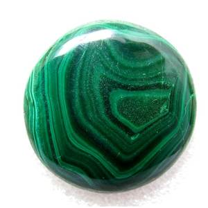 Malachite forme ronde lâche pierre précieuse cabochon uni fabrication de bijoux naturel de bonne qualité - Product Image 2