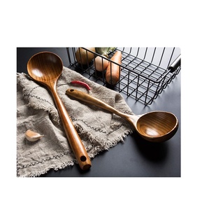 Cuillère à soupe en bois pour la cuisine, Simple et à manche Long, pour taille personnalisée, vente en gros - Product Image 1