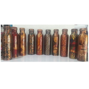 Botella de agua de cobre impresa personalizada 2025, botellas de agua de cobre puro hechas a mano, botellas conscientes de la salud - Product Image 4