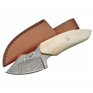 Couteau de chasse et de camping à lame fixe en acier Damas de qualité supérieure, personnalisable, confortable, fait main, support OEM, qualité DIY - Product Image 1