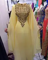 Eid-caftán marroquí con cuentas, caftán abierto frontal, elegante, plisado, musulmán, abaya, 2020