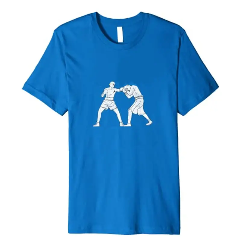 Camisetas de boxeo de manga corta para hombre, camisas de algodón de alta calidad, venta al por mayor