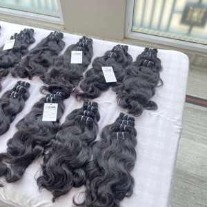 Cabello brasileño de visón sin procesar alineado con cutícula 100%, paquete de cabello rubio humano virgen indio crudo con onda frontal 13*6 HD - Product Image 5