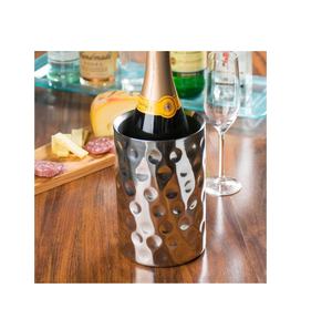 Asas de cubo de hielo de acero inoxidable de 5L, Enfriador de cerveza de vino de cobre martillado para uso comercial doméstico, cartón empaquetado elegante duradero - Product Image 1