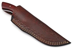Couteau de chasse à lame fixe en damas fait main ZR1516, qualité supérieure avec manche en bois, personnalisable OEM, fabriqué au Pakistan par Zafar Traders - Product Image 5