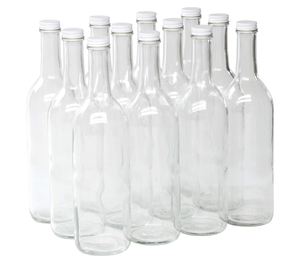 Bouteille en verre transparent pour vin de 750 ml de North Mountain Supply - Product Image 2