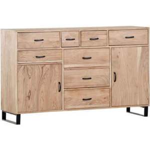 Meuble de rangement pour salon industriel et vintage en bois d'acacia ancien avec pieds en fer - Product Image 1