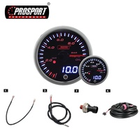 Nouveau manomètre numérique de pression d'huile 52 mm pour la série JDM avec affichage analogique et numérique pour voiture et camion (12V) - Cadran noir