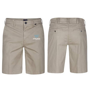 กางเกงขาสั้นผ้าชิโน่คอตตอนสำหรับผู้ชายกางเกงขาสั้นชิโน่100% กางเกงขาสั้นผ้าชิโน่สีทึบกางเกงคุณภาพสูง - Product Image 2