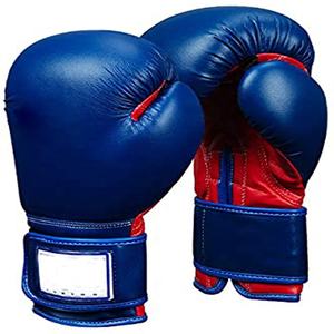 Classic Proสไตล์ถุงมือมวยหนังOversizeสีฟ้า/สีแดงส่วนบุคคลถุงมือมวย - Product Image 1