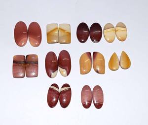 Paire de pierres précieuses pour la fabrication de bijoux, Cabochon naturel Mookite, taille libre, pour bricolage, vente en gros, pièces - Product Image 2