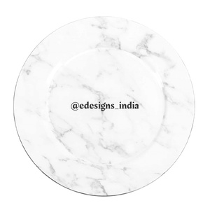 จานที่ชาร์จแบบทุบทำจากโลหะรูปทรงกลมสำหรับโต๊ะในบ้านโรงแรมจานโลหะใต้จานมาใหม่ - Product Image 4