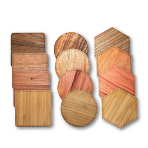 Sous-verres en bois de boisson de palette en bois de couleur boissons chaudes et froides dessous de verre de tapis en bois à vendre - Product Image 3