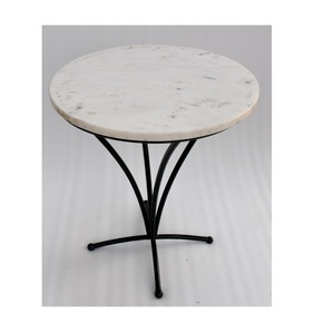 Table latérale ronde en marbre, meuble de salon, siège de bar, pour hôtel, set de 18, vente en gros - Product Image 1