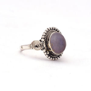 Anillo de Plata de Ley 925 sólida al por mayor, piedra lunar arcoíris natural, ajuste de bisel de piedra semipreciosa de corte ovalado hermoso para - Product Image 2