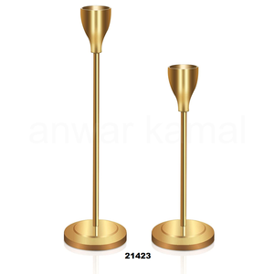 ขายด่วนคุณภาพสูงโลหะเชิงเทียนชุด 2 ชิ้นตกแต่งทองเหลืองเชิงเทียน - Product Image 1