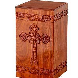 Elegante caja de almacenamiento de madera con diseño de flores, accesorio duradero ecológico para artesanías de madera, cajas de madera, letreros de pared - Product Image 1