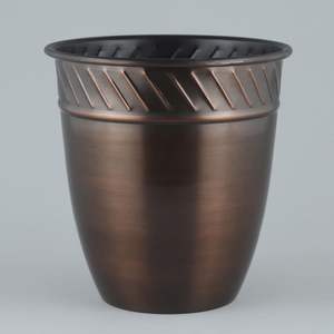 Maceta nórdica de metal con forma de cilindro, pintura antigua de cobre, para arte y libros, maceta para interiores - Product Image 2