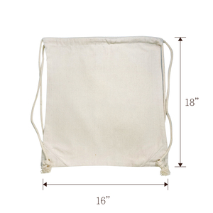 100% coton personnalisable grand sac à cordon en toile emballage cadeau en forme numérique - Product Image 4