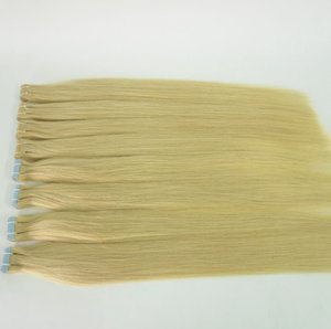 Extensions de cheveux humains Remy vierges à 100 %, aspect naturel, pose adhésive # Extensions de cheveux blondes 613 lisses, provenant du Vietnam - Product Image 4