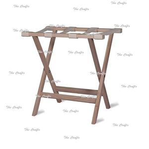 Admirable Design Folding Luggage Rack Handmade <b>Wooden</b> Brown Color Suitcase Rack For Home And Hotel <b>Storage</b> Use - Product Image 6