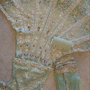 Elegant -Indian/Pakistani Stylish-<b>top</b> with lehenga dress Embellished in crystal glass beads stone work for Wedding-2020 - Product Image 1