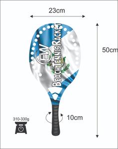 Raquettes de beach tennis et de padel sur mesure avec face en fibre de carbone et verre, poids 310-330g, longueur 50cm, logos et combinaisons de couleurs - Product Image 2