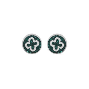 Boucles d'oreilles en argent Sterling, design Floral, incrustation de pierres précieuses, Malachite, bijoux de boucles d'oreille, meilleure vente, - Product Image 1